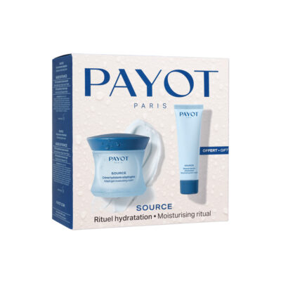 Payot : coffret hydratant de la gamme Source. Il contient la Crème Hydratante Adaptogène et le Masque Baume Réhydratant. Le masque est offert à l'achat de la crème.
